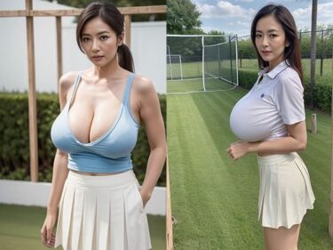 [熟女のエデン]巨乳熟女とテニスウェア