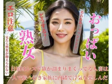 [熟女のエデン]日頃はレスで欲が溜まりまくってる人妻は一人で旅へ行き家族に内緒で浮気を楽しんだ