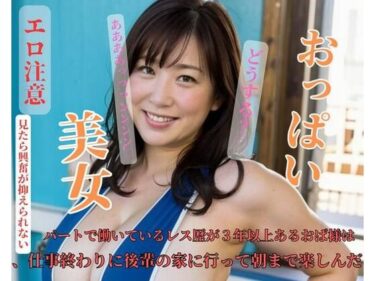 [熟女のエデン]パートで働いているレス歴が3年以上あるおば様は仕事終わりに後輩の家に行って朝まで楽しんだ